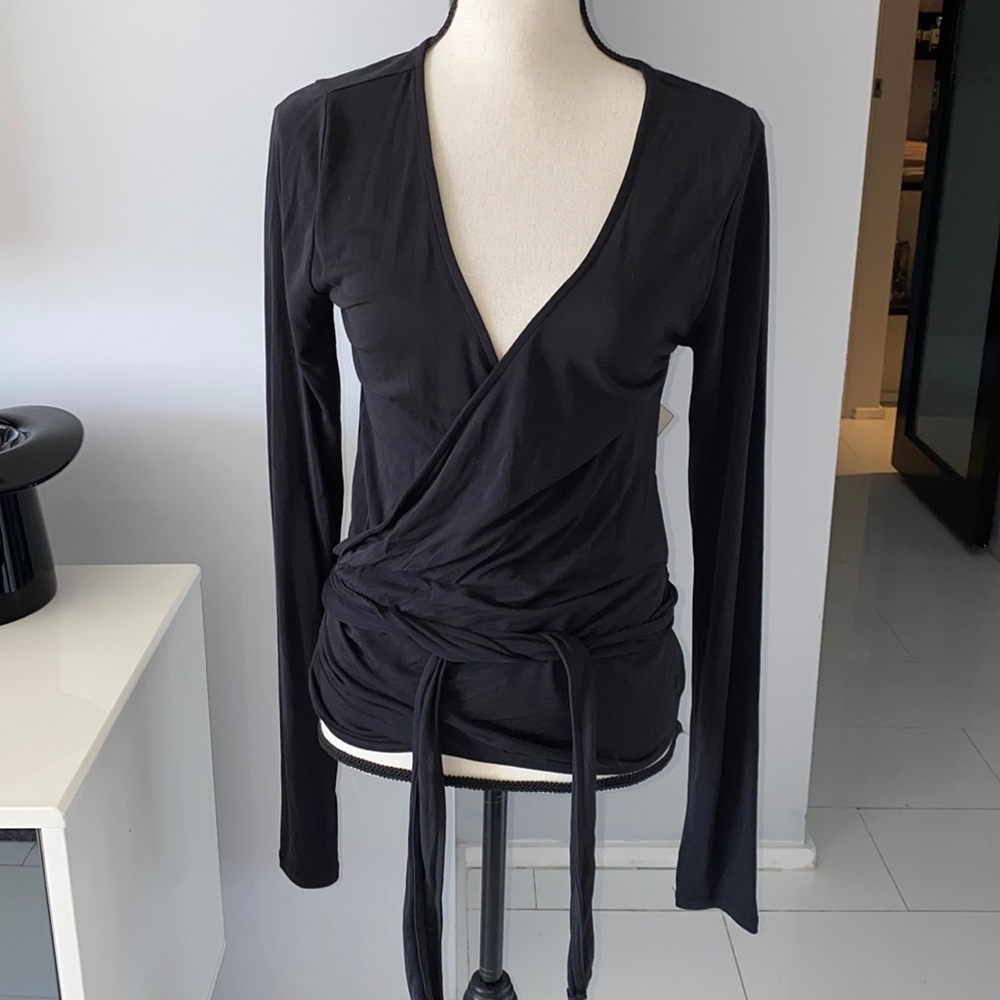 GOOD AMERICAN PERFORMANCE Wrap Blouse Size XL